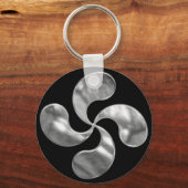 Silver Basque Cross Sleutelhanger (Voorkant)