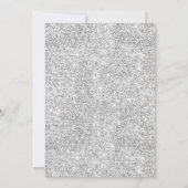 Silver Bauble Tree Holiday Christmas Glitter Kaart (Achterkant)