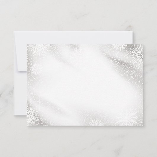 Silver Baubles Snowflakes Noël Fête RSVP (Dos)