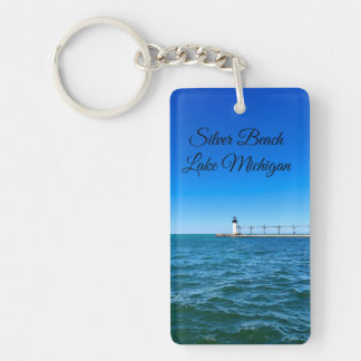 Silver Beach vuurtoren – Lake Michigan Sleutelhanger