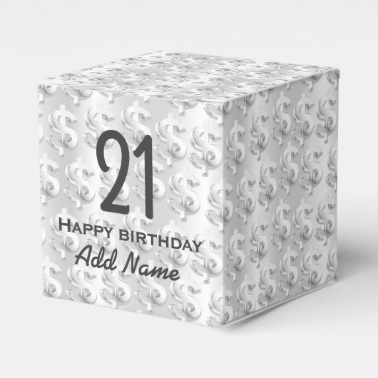 $ Silver $ Bedankdoosjes (Voorkant Zijde)