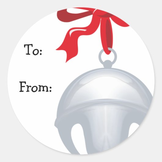 Silver Bell Custom Gift Labels (Voorkant)