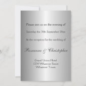 Silver Bells Evening Reception Weddenschap Kaart (Achterkant)