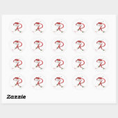 Silver Bells Initiaal R ronde Stickers (Vel)
