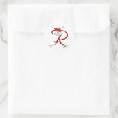Silver Bells Initiaal R ronde Stickers (Tas)