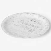 Silver Bells Kerst 9" Papieren Borden Bordje (Gekanteld)