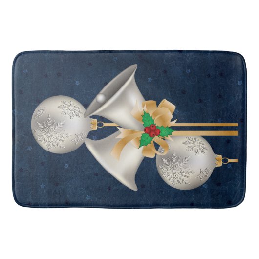 Silver Bells kerstbathmat Badmat (Voorkant)