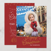 SILVER BELLS / kerstfotokaart Feestdagenkaart (Voorkant / Achterkant)