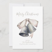 Silver Bells Kerstmis Feestdagenkaart (Voorkant)