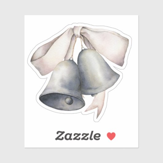 Silver Bells Merry Christmas Sticker (Vel)