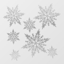 Silver Bells Snowflakes Raamsticker