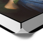 Silver Beveled Art Deco Birthday Foto Poster (Hoek)