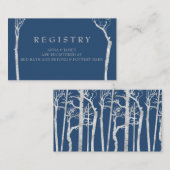 Silver Birch Tree Wedding Registry Kaart (Voorkant / Achterkant)