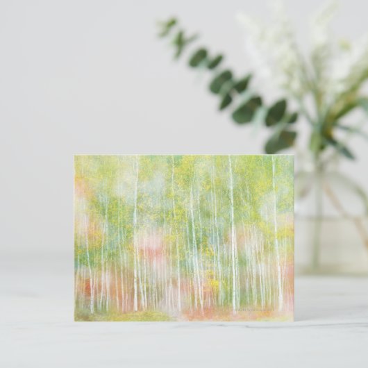 Silver Birch Trees Briefkaart (Staand voorkant)