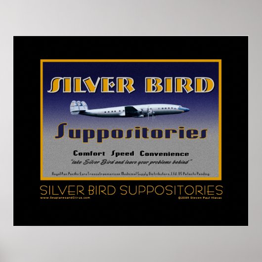 Silver Bird Suppositories fine art poster (Voorkant)