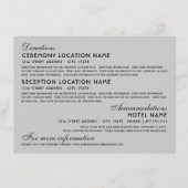 Silver Black Art Deco Weddenschap Informatie Informatiekaartje (Voorkant)