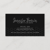 Silver Black Bee Boerderij Apiary Honeycomb Visitekaartje (Achterkant)