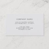 Silver Black Black Luxe Visitekaartje (Achterkant)