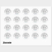 Silver Black Confetti Afstuderen 2025 Ronde Sticker (Vel)