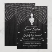 Silver Black Diamond Perfume Fles Sweet 16 Kaart (Voorkant / Achterkant)