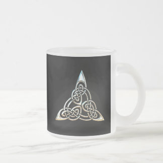 Silver Black Driangle Spirals Celtic Knot Design Matglas Koffiemok