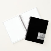 Silver Black Elegant Simple Professional Name Notitieboek (Binnen)
