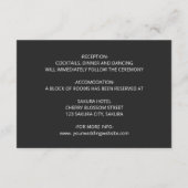 Silver Black Floral Details Informatiekaartje (Achterkant)