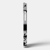 Silver Black Floral Swirls Case-Mate iPhone Case (Achterkant / Links)