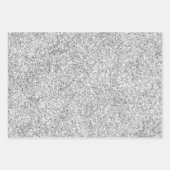 Silver Black Glitzy Zebra Print Glitter Inpakpapier Vel (Voorkant 3)