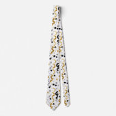 Silver Black Gold New Year's Celebration Confetti Stropdas (Voorkant)