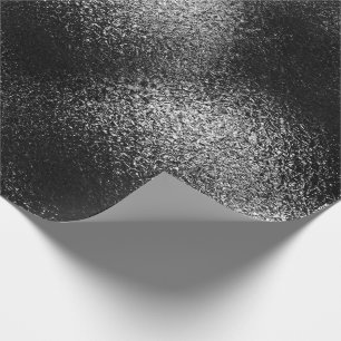 Silver Black Graphite Shiny Glass Ice Vip Cadeaupapier