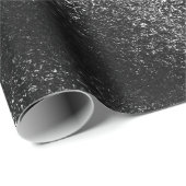 Silver Black Graphite Shiny Glass Ice Vip Cadeaupapier (Rol Hoek)