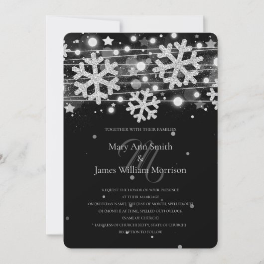 Silver & Black Holiday Weddenschap Save the Date Kaart (Voorkant)