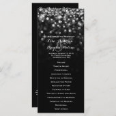 Silver Black Hollywood Glitz Programme de mariage  (Devant / Derrière)