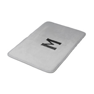 Silver Black Monogram Badmat