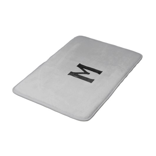 Silver Black Monogram Badmat (Gekanteld)