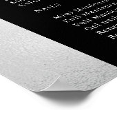 Silver Black Pricelist Salon Poster (Hoek)