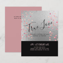 Silver Black Rosegold Confetti Wedding