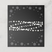 Silver & Black String Lights Winter Wedding Shower (Buitenkant ongevouwen)
