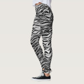 Silver Black Tiger print Leggings vrouwen (Links)