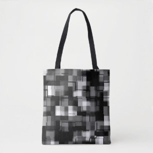 Silver Black White Trendy Pattern Draagtas