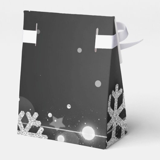 Silver Black Winter 30th Birthday Dank u Bedankdoosjes (Achterkant)