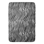 Silver Black Zebra Print Badmat (Voorkant Verticaal)