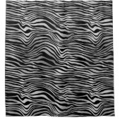 Silver Black Zebra Print Douchegordijn (Voorkant)