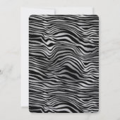 Silver Black Zebra Print Kaart (Achterkant)