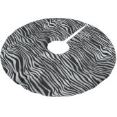 Silver Black Zebra Print Kerstboom Rok (Gekanteld)