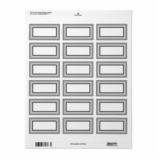 Silver Blank Adresetiketten Etiket (Full Sheet)