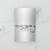 Silver Blauwgroen Sparkle Mask Masquerade Dank u Bedankkaart (Binnen)