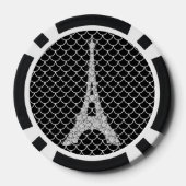 Silver Bling Eiffeltoren Poker Chips (Achterkant)