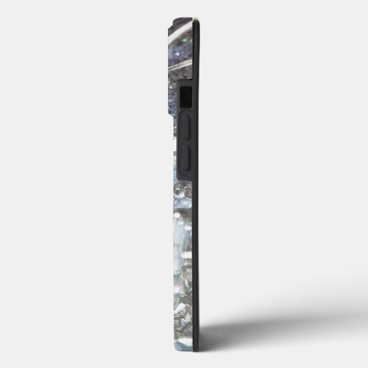 Silver bling glitter douanenaam script Case-Mate iPhone case (Achterkant / Links)